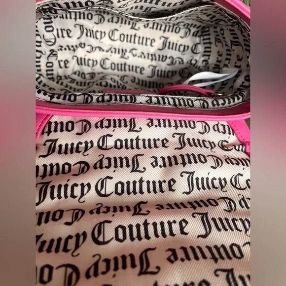Juicy Couture Colorful Love Quilted Heart Stud Flap Crossbody Bag Pink NWT - Picture 6 of 6